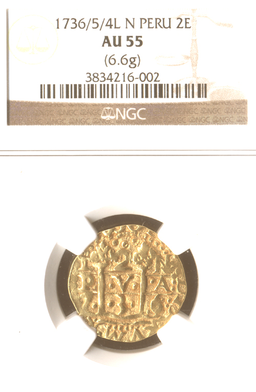 Lima1736E2slab goldcob coin